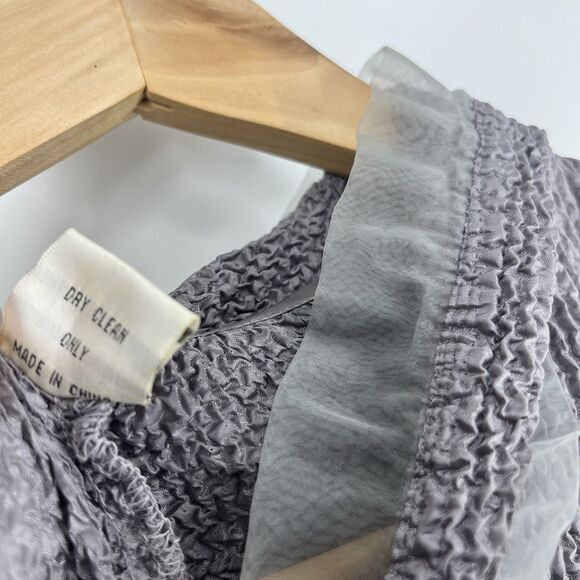 Y2K Lucy's Silk Cardigan Size Large Maxi Duster Goth Ruffle Witchy Whimsigoth - Picture 6 of 10